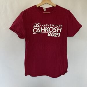 EAA Airventure oshkosh 2021 red cotton t-shirt women's size medium casual summer